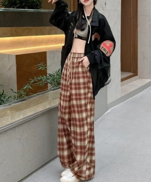 cammie(キャミー)の「チェック柄ゆるパンツ(その他パンツ・レディース・ワイン/ブルー・M/L)」の16枚目の写真