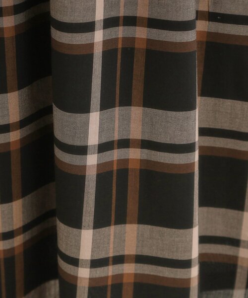 SHOO・LA・RUE（シューラルー）の「【S-LL／2WAY】取り外しのできる シャツ腰巻パーツつきチェック柄スカート（スカート・レディース・ダークブラウン系1/ブラック系1・01/02/03/04）」の9枚目の写真