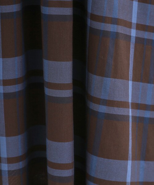 SHOO・LA・RUE（シューラルー）の「【S-LL／2WAY】取り外しのできる シャツ腰巻パーツつきチェック柄スカート（スカート・レディース・ダークブラウン系1/ブラック系1・01/02/03/04）」の16枚目の写真