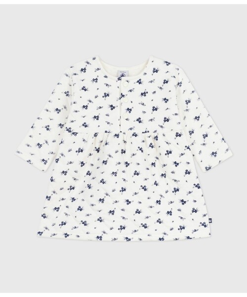 PETIT BATEAU（プチバトー）の「ワンピース（ワンピース・キッズ・ホワイト×ブルー・12MONTH/18MONTH/24MONTH/36MONTH）」の3枚目の写真