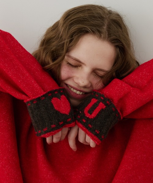 Unitage（ユニテージ）の「シークレットロゴニットプルオーバー（ニット/セーター・レディース・イエロー/レッド/アイボリー/チャコールグレー/ブラック/ピンク/ネイビー・FREE）」の7枚目の写真