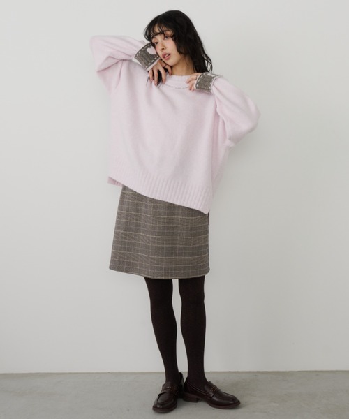 Unitage（ユニテージ）の「シークレットロゴニットプルオーバー（ニット/セーター・レディース・イエロー/レッド/アイボリー/チャコールグレー/ブラック/ピンク/ネイビー・FREE）」の22枚目の写真