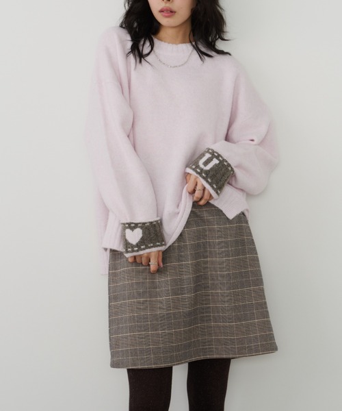 Unitage（ユニテージ）の「シークレットロゴニットプルオーバー（ニット/セーター・レディース・イエロー/レッド/アイボリー/チャコールグレー/ブラック/ピンク/ネイビー・FREE）」の16枚目の写真