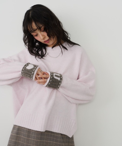 Unitage（ユニテージ）の「シークレットロゴニットプルオーバー（ニット/セーター・レディース・イエロー/レッド/アイボリー/チャコールグレー/ブラック/ピンク/ネイビー・FREE）」の18枚目の写真