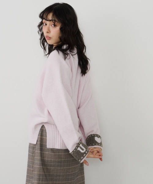 Unitage（ユニテージ）の「シークレットロゴニットプルオーバー（ニット/セーター・レディース・イエロー/レッド/アイボリー/チャコールグレー/ブラック/ピンク/ネイビー・FREE）」の17枚目の写真