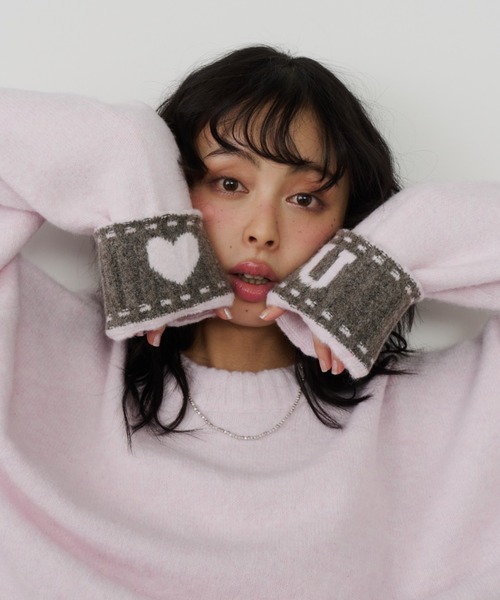 Unitage（ユニテージ）の「シークレットロゴニットプルオーバー（ニット/セーター・レディース・イエロー/レッド/アイボリー/チャコールグレー/ブラック/ピンク/ネイビー・FREE）」の15枚目の写真