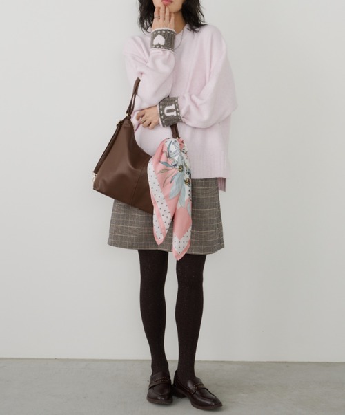 Unitage（ユニテージ）の「シークレットロゴニットプルオーバー（ニット/セーター・レディース・イエロー/レッド/アイボリー/チャコールグレー/ブラック/ピンク/ネイビー・FREE）」の21枚目の写真