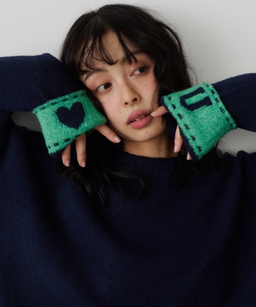 Unitage（ユニテージ）の「シークレットロゴニットプルオーバー（ニット/セーター・レディース・イエロー/レッド/アイボリー/チャコールグレー/ブラック/ピンク/ネイビー・FREE）」の8枚目の写真