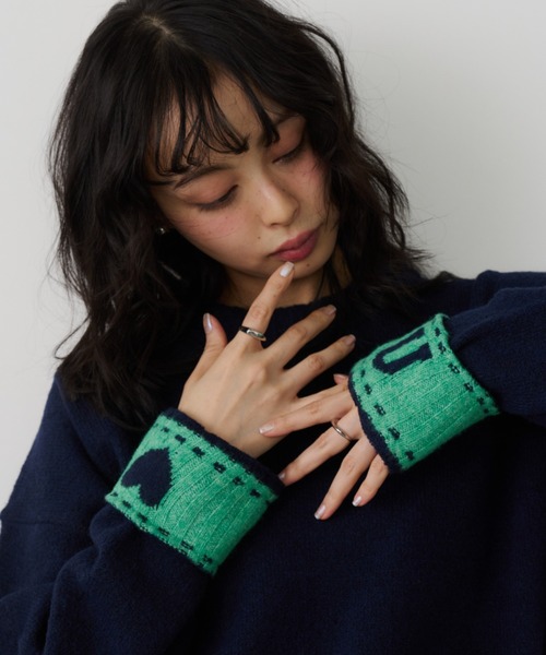 Unitage（ユニテージ）の「シークレットロゴニットプルオーバー（ニット/セーター・レディース・イエロー/レッド/アイボリー/チャコールグレー/ブラック/ピンク/ネイビー・FREE）」の9枚目の写真