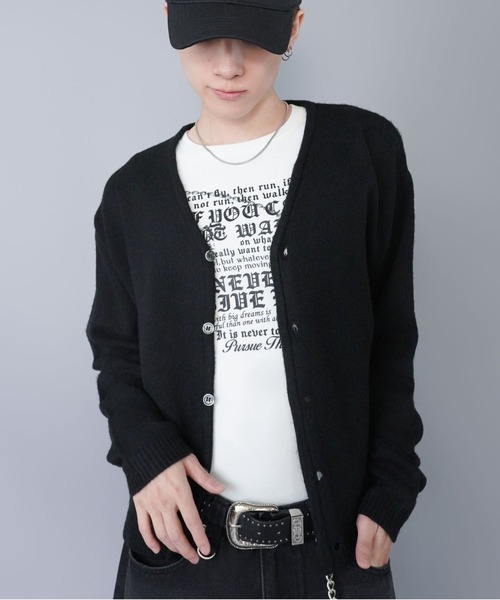 セール】短丈モヘアニットカーディガン/シンプル/無地/ヴィンテージ