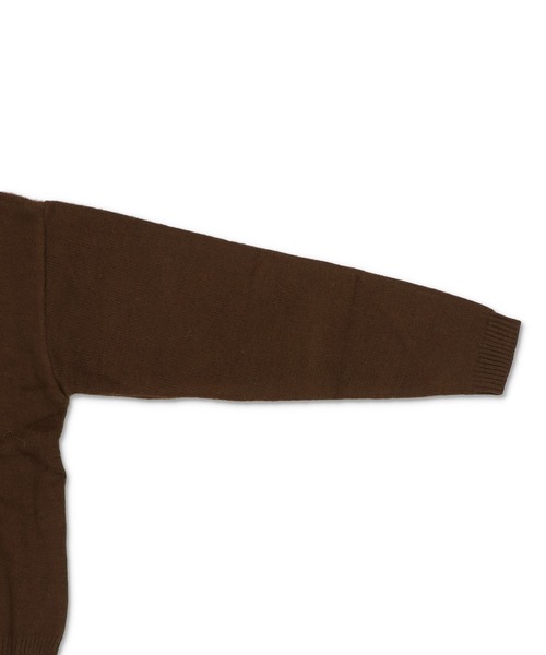 SPINNS（スピンズ）の「短丈モヘアニットカーディガン/シンプル/無地/ヴィンテージライク/ショート丈（カーディガン/ボレロ・メンズ・ブラック/ブラウン/チャコール・ONESIZE）」の8枚目の写真