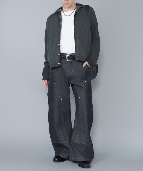 SPINNS（スピンズ）の「短丈モヘアニットカーディガン/シンプル/無地/ヴィンテージライク/ショート丈（カーディガン/ボレロ・メンズ・ブラック/ブラウン/チャコール・ONESIZE）」の18枚目の写真