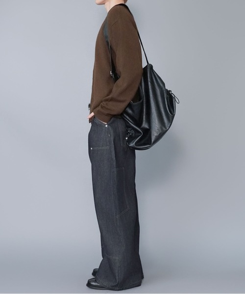 SPINNS（スピンズ）の「短丈モヘアニットカーディガン/シンプル/無地/ヴィンテージライク/ショート丈（カーディガン/ボレロ・メンズ・ブラック/ブラウン/チャコール・ONESIZE）」の14枚目の写真