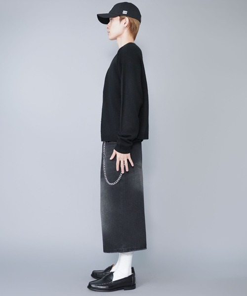 SPINNS（スピンズ）の「短丈モヘアニットカーディガン/シンプル/無地/ヴィンテージライク/ショート丈（カーディガン/ボレロ・メンズ・ブラック/ブラウン/チャコール・ONESIZE）」の10枚目の写真