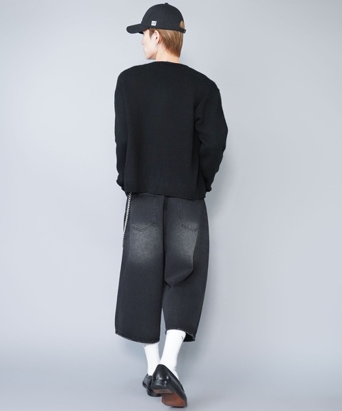 SPINNS（スピンズ）の「短丈モヘアニットカーディガン/シンプル/無地/ヴィンテージライク/ショート丈（カーディガン/ボレロ・メンズ・ブラック/ブラウン/チャコール・ONESIZE）」の11枚目の写真