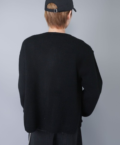 SPINNS（スピンズ）の「短丈モヘアニットカーディガン/シンプル/無地/ヴィンテージライク/ショート丈（カーディガン/ボレロ・メンズ・ブラック/ブラウン/チャコール・ONESIZE）」の21枚目の写真