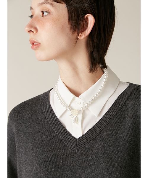 LILY BROWN（リリーブラウン）の「ローズパールネックレス（ネックレス・レディース・ホワイト/ピンク/ブルー・F）」の11枚目の写真