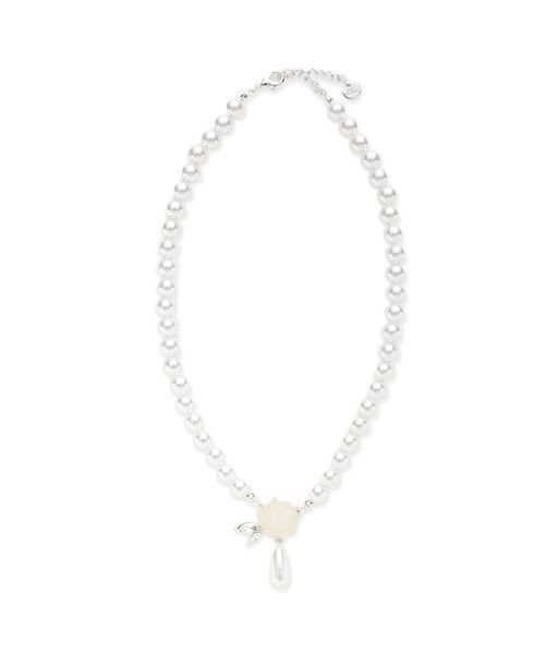 LILY BROWN（リリーブラウン）の「ローズパールネックレス（ネックレス・レディース・ホワイト/ピンク/ブルー・F）」の13枚目の写真