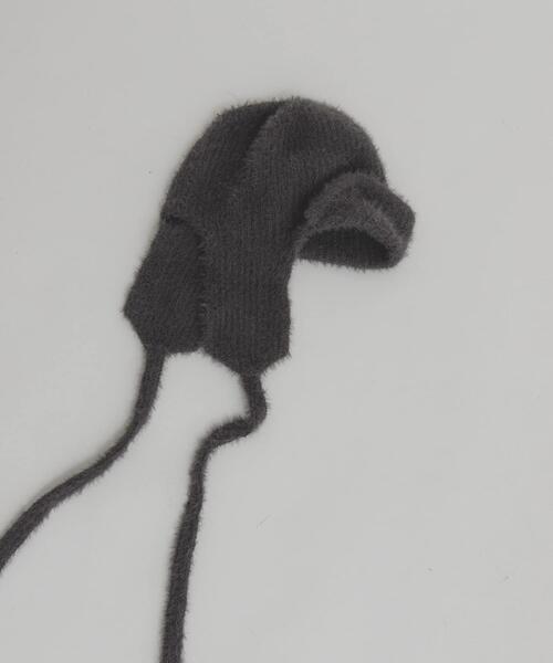 KBF(ケイビーエフ)の「シャギーフライトニットHAT(ニットキャップ/ビーニー・レディース・グレー系その他/ブラック・ONE)」の6枚目の写真