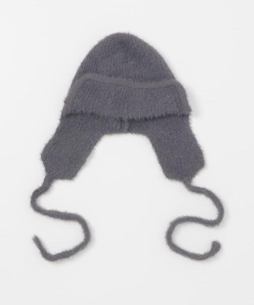 KBF(ケイビーエフ)の「シャギーフライトニットHAT(ニットキャップ/ビーニー・レディース・グレー系その他/ブラック・ONE)」の7枚目の写真