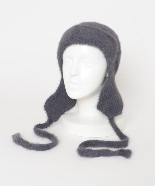 KBF(ケイビーエフ)の「シャギーフライトニットHAT(ニットキャップ/ビーニー・レディース・グレー系その他/ブラック・ONE)」の8枚目の写真