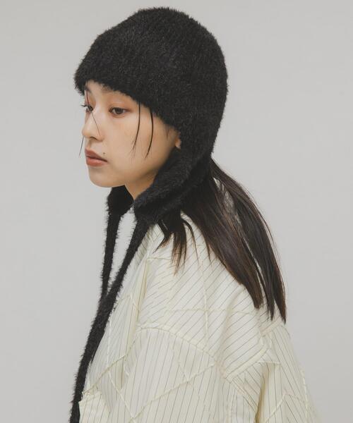 KBF(ケイビーエフ)の「シャギーフライトニットHAT(ニットキャップ/ビーニー・レディース・グレー系その他/ブラック・ONE)」の13枚目の写真