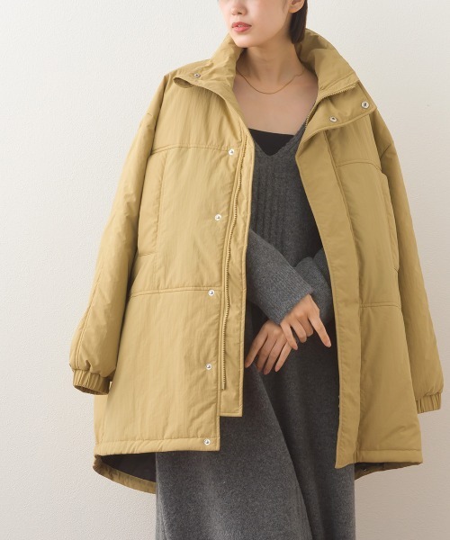 中綿ダウンマウンテンジャケットルーズシルエットコート（ダウン