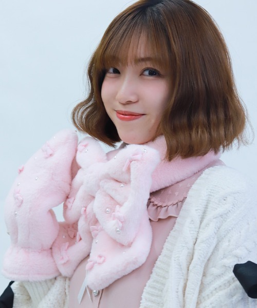 リボン×パールファーマフラー（マフラー）｜axes femme POETIQUE