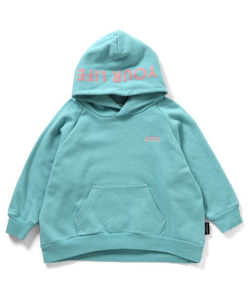 BREEZE（ブリーズ）の「【ジュニア対応】バックロゴフーディー（パーカー・キッズ・エメラルド/オフホワイト・90/100/110/120/130/140/150/160）」の7枚目の写真