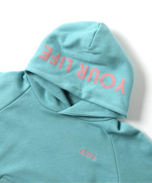 BREEZE（ブリーズ）の「【ジュニア対応】バックロゴフーディー（パーカー・キッズ・エメラルド/オフホワイト・90/100/110/120/130/140/150/160）」の16枚目の写真