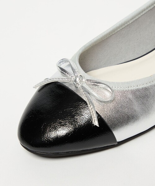 green label relaxing(グリーンレーベルリラクシング)の「ラウンド バレエシューズ / フラットシューズ(その他シューズ・レディース・その他1/シルバー/ブラック・25cm/24.5cm/24cm/23.5cm/23cm/22.5cm)」の6枚目の写真