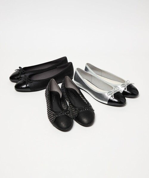 green label relaxing(グリーンレーベルリラクシング)の「ラウンド バレエシューズ / フラットシューズ(その他シューズ・レディース・その他1/シルバー/ブラック・25cm/24.5cm/24cm/23.5cm/23cm/22.5cm)」の11枚目の写真