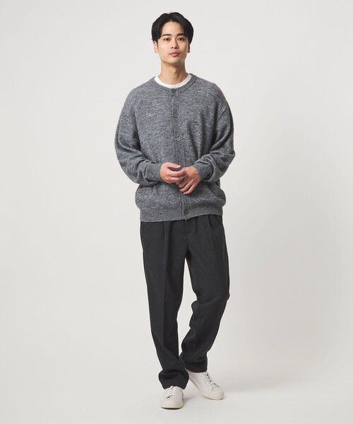 green label relaxing(グリーンレーベルリラクシング)の「アルパカ ブレンド クルーネック カーディガン(カーディガン/ボレロ・メンズ・レッド/グレー/ダークグレー・L/M/S/XL)」の10枚目の写真