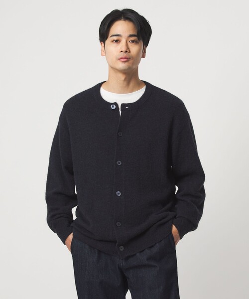 green label relaxing(グリーンレーベルリラクシング)の「アルパカ ブレンド クルーネック カーディガン(カーディガン/ボレロ・メンズ・レッド/グレー/ダークグレー・L/M/S/XL)」の11枚目の写真