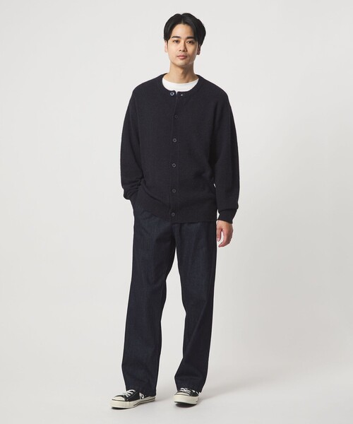 green label relaxing(グリーンレーベルリラクシング)の「アルパカ ブレンド クルーネック カーディガン(カーディガン/ボレロ・メンズ・レッド/グレー/ダークグレー・L/M/S/XL)」の12枚目の写真