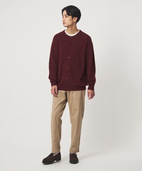 green label relaxing(グリーンレーベルリラクシング)の「アルパカ ブレンド クルーネック カーディガン(カーディガン/ボレロ・メンズ・レッド/グレー/ダークグレー・L/M/S/XL)」の14枚目の写真