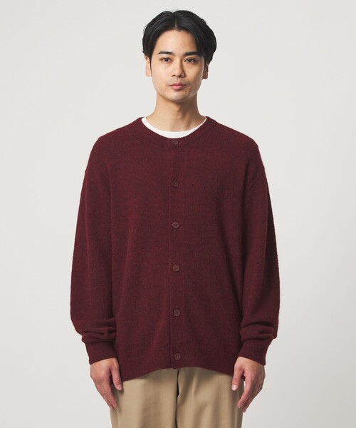 green label relaxing(グリーンレーベルリラクシング)の「アルパカ ブレンド クルーネック カーディガン(カーディガン/ボレロ・メンズ・レッド/グレー/ダークグレー・L/M/S/XL)」の15枚目の写真