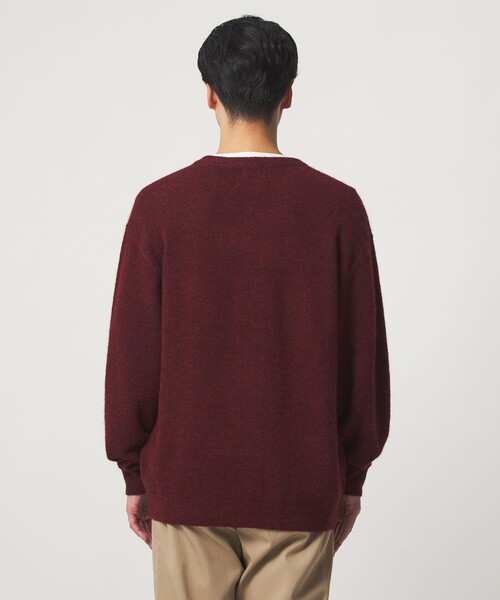 green label relaxing(グリーンレーベルリラクシング)の「アルパカ ブレンド クルーネック カーディガン(カーディガン/ボレロ・メンズ・レッド/グレー/ダークグレー・L/M/S/XL)」の17枚目の写真