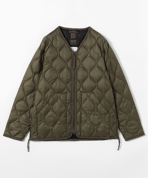 FREAK'S STORE(フリークスストア)の「限定展開 TAION/タイオン ミリタリー Vネック ジップ ダウンジャケット / TAION-104ALSZML-1(ダウンジャケット/コート・メンズ・ブラック/オリーブ・MEDIUM/X-LARGE/SMALL/LARGE)」の4枚目の写真