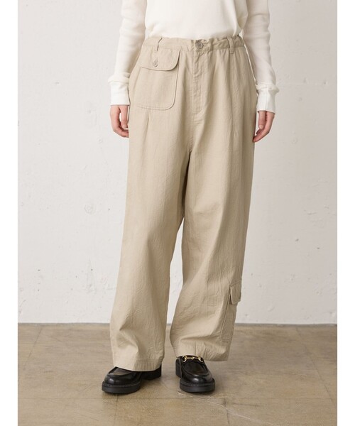 MidiUmi（ミディウミ）の「MidiUmi マルチポケットワークパンツ（その他パンツ・レディース・チャコールグレー/ベージュ・FREE）」の9枚目の写真