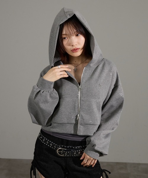 ラメポンチパーカー（パーカー）｜apres jour mignon（アプレジュール