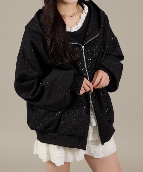 セール】ラメポンチパーカー（パーカー）｜apres jour mignon（アプレ