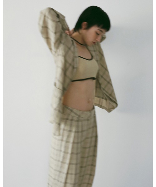 anuke（アンヌーク）の「Check Over Jacket（テーラードジャケット・レディース・ブルー/クリーム・36inch/38inch）」の7枚目の写真