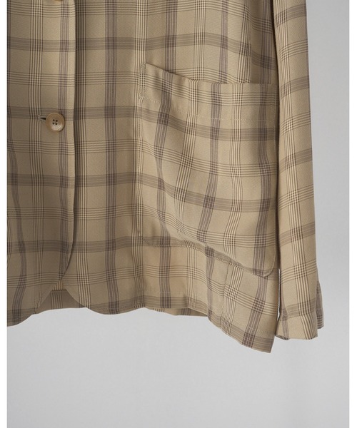 anuke（アンヌーク）の「Check Over Jacket（テーラードジャケット・レディース・ブルー/クリーム・36inch/38inch）」の10枚目の写真