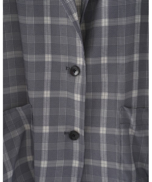 anuke（アンヌーク）の「Check Over Jacket（テーラードジャケット・レディース・ブルー/クリーム・36inch/38inch）」の13枚目の写真