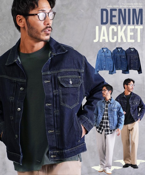 jiggys shop（ジギーズショップ）の「オーバーサイズ ウォッシュ加工 デニムジャケット（デニムジャケット・メンズ・ネイビー/インディゴブルー/ブルー・X-LARGE/MEDIUM/LARGE）」の7枚目の写真