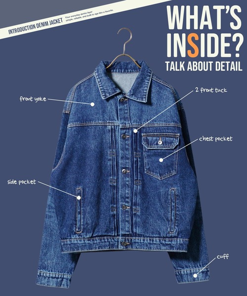 jiggys shop（ジギーズショップ）の「オーバーサイズ ウォッシュ加工 デニムジャケット（デニムジャケット・メンズ・ネイビー/インディゴブルー/ブルー・X-LARGE/MEDIUM/LARGE）」の6枚目の写真