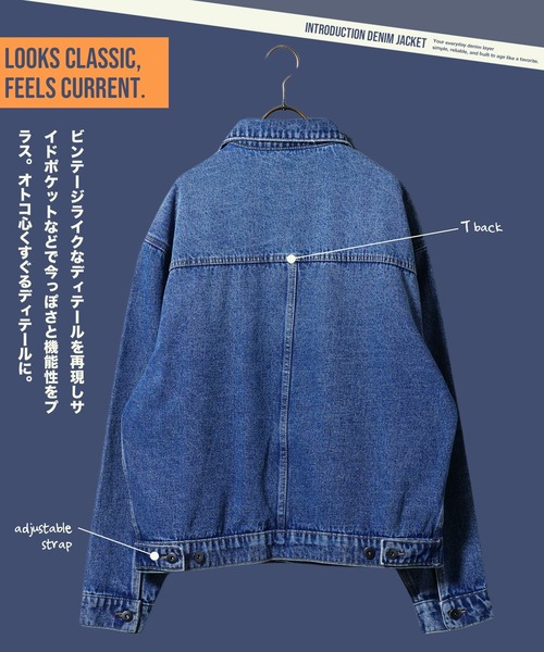 jiggys shop（ジギーズショップ）の「オーバーサイズ ウォッシュ加工 デニムジャケット（デニムジャケット・メンズ・ネイビー/インディゴブルー/ブルー・X-LARGE/MEDIUM/LARGE）」の5枚目の写真