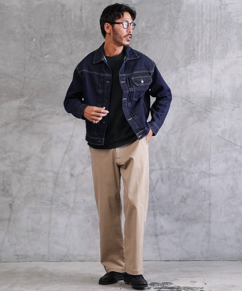 jiggys shop（ジギーズショップ）の「オーバーサイズ ウォッシュ加工 デニムジャケット（デニムジャケット・メンズ・ネイビー/インディゴブルー/ブルー・X-LARGE/MEDIUM/LARGE）」の16枚目の写真