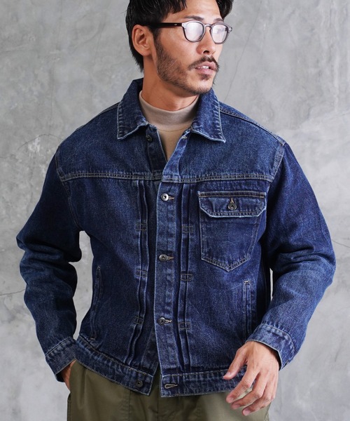 jiggys shop（ジギーズショップ）の「オーバーサイズ ウォッシュ加工 デニムジャケット（デニムジャケット・メンズ・ネイビー/インディゴブルー/ブルー・X-LARGE/MEDIUM/LARGE）」の15枚目の写真